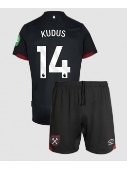 West Ham United Mohammed Kudus #14 Auswärts Trikotsatz für Kinder 2024-25 Kurzarm (+ Kurze Hosen)